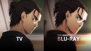 TV vs Blu-Ray (Eren talk to Mikasa and Armin) comparison Attack on Titan Fan Made