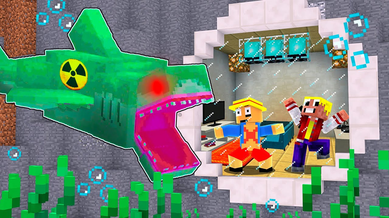 BUNKER ACUATICO VS TIBURÓN MUTANTE EN MINECRAFT 😱