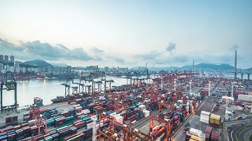 Timelapse of Container Terminal