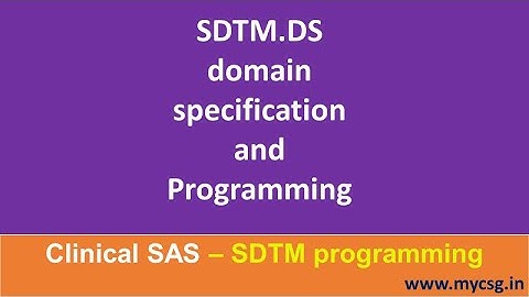 SAS: SDTM DS-datasetprogrammering - SDTM_DS_LCSG001_SAS
