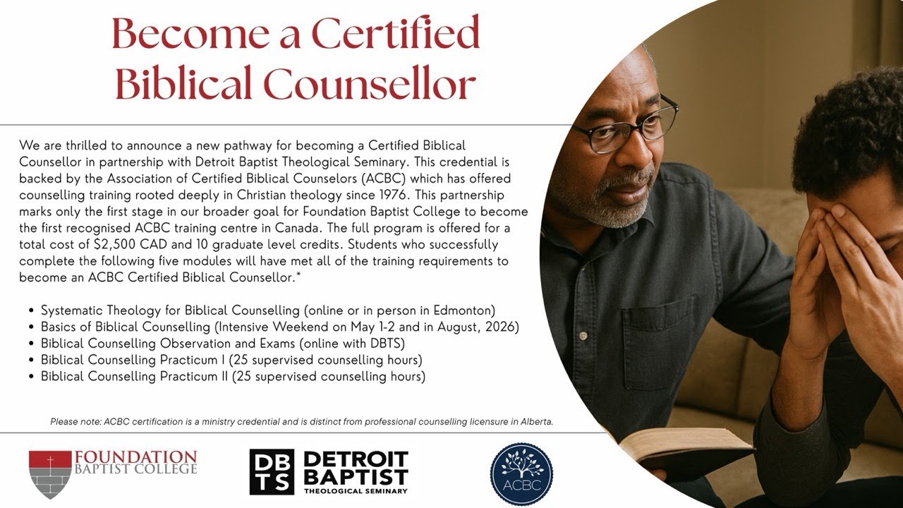 Becoming a Certified Biblical Counsellor - YouTube