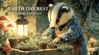 First Day of Spring Sleep | Relaxing Celtic Music | Badger's quiet garden, seeds dream