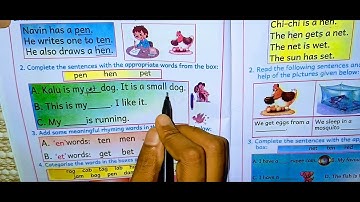 #Class 4 #English #Spring #workbook #solutions of page number 8 to 11 based on #rhyming #words