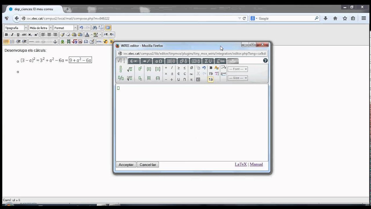 Wiris Editor Math , Digital solutions for Math and Science Education – ZGUB