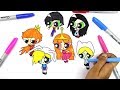 Powerpuff Girls Coloring Book Pages Rowdyruff Boys Brick Boomer Butch Blossom Bubbles surprise eggs