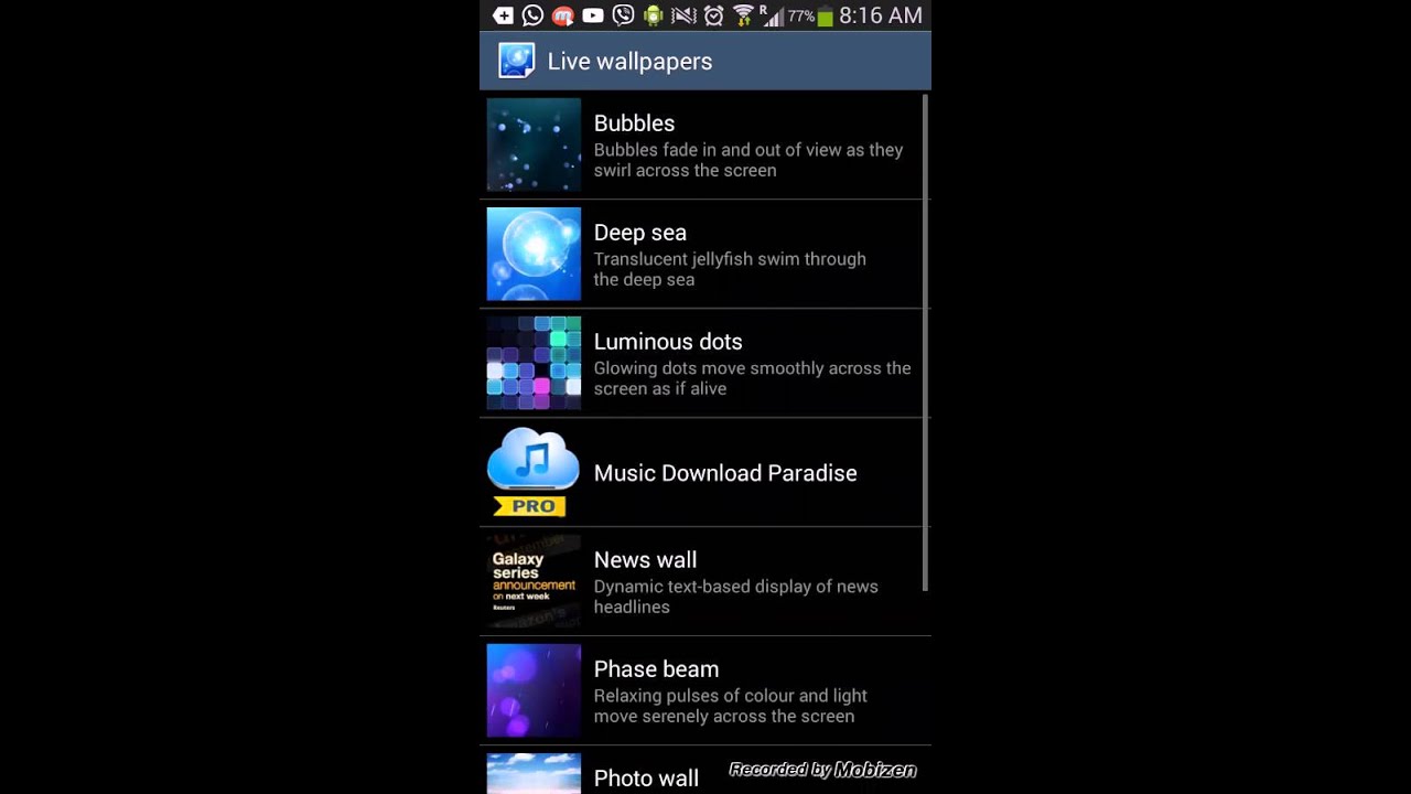 How to get a live wallpaper on samsung galaxy s3 - YouTube
