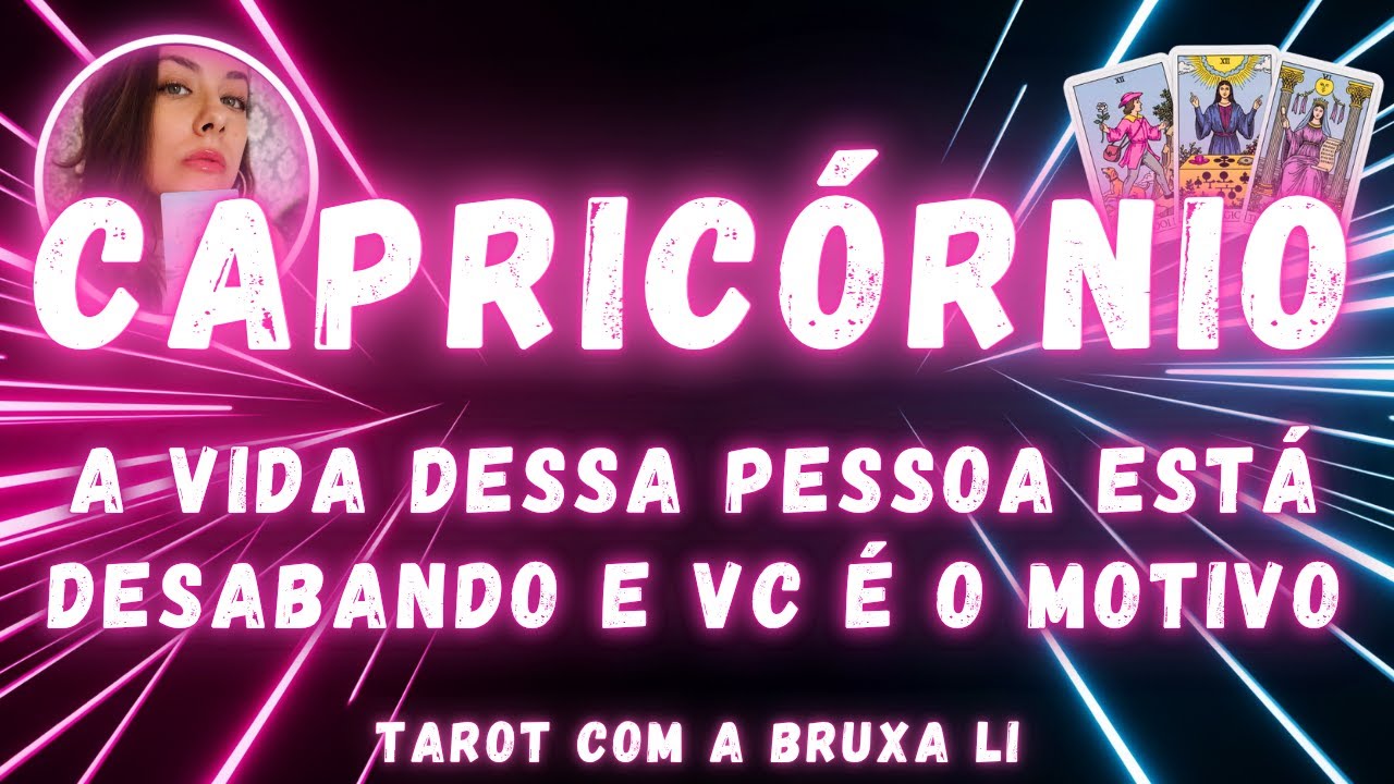CAPRICÓRNIO♑ A VIDA DESSA PESSOA ESTÁ DESABANDO E VC É O MOTIVO