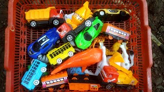 Mainan mobil mobilan, truk oleng, mobil monster, crane, bus tayo, beko, excavator, mobil polisi
