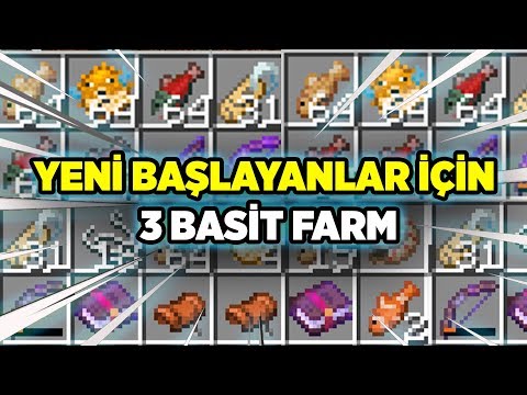 Minecraft Yeni Başlayanlar İçin 3 Basit Farm | Suda Nefes Almak İçin Gereken Malzeme, Büyüler