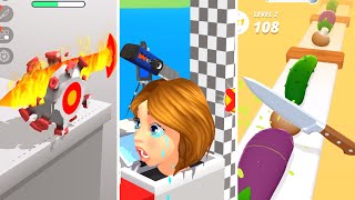 Slice It All vs ASMR Slicing vs Perfect Slices- Max Levels Gameplay- (Android, iOS) screenshot 4