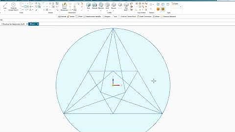 Solid Edge 2023 Tutorial - Practice for Beginners # 5 - Mercedes-Benz Logo