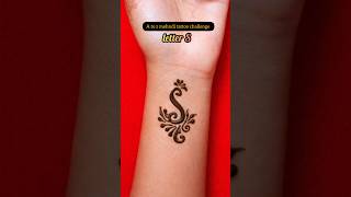 A to Z Mehndi Tattoo Challenge | Letter S 💖" #shorts #@dishumakeoverr