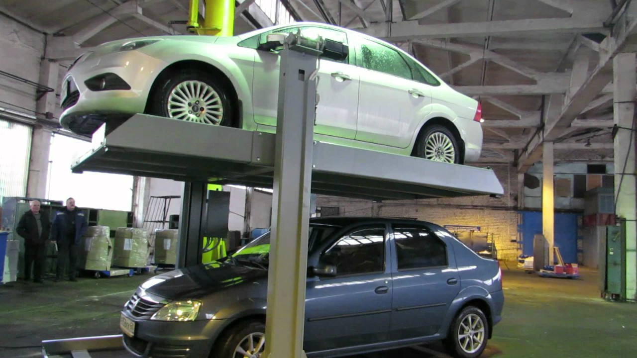 Заезд автомобиля на стационарный парковочник ППР 3