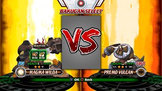 Magma Wilda vs Premo Vulcan - Bakugan: Defenders of the Core