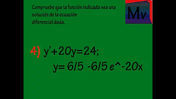 Ejercicio 1.1 ECUACIONES DIFERENCIALES CON APLICACIONES DE MODELADO y’+20y=24;  y= 6/5  -6/5 e^-20x