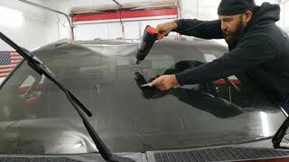 How to tint a windshield (shrinking process)