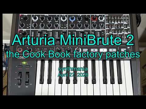Arturia MiniBrute 2 - the Cook Book factory patches