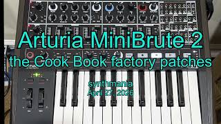Arturia MiniBrute 2 - the Cook Book factory patches