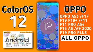 Oppo ColorOS 12 Android 12 New Update for Oppo A53,F17,F17 Pro,Reno 3,4,5,F11/Pro,F19,F19s,F15,A52