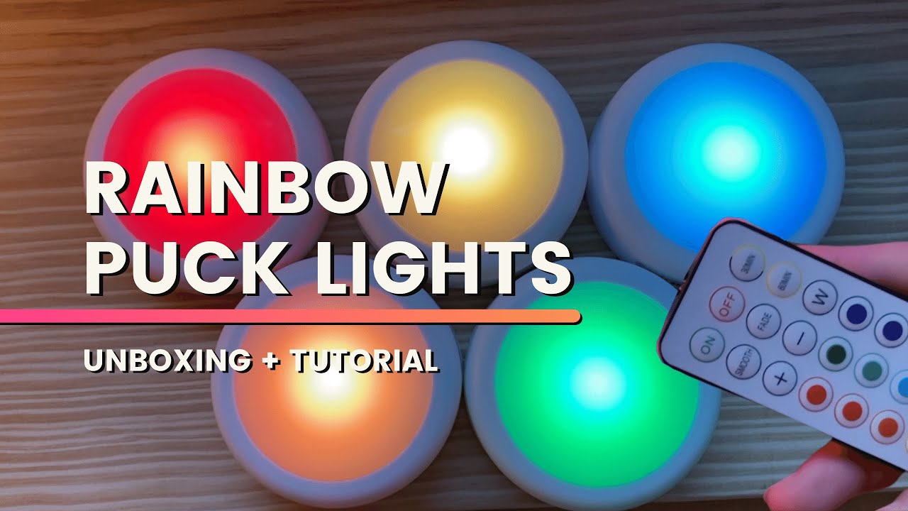 Cool Led Rainbow Puck Lights Unboxing