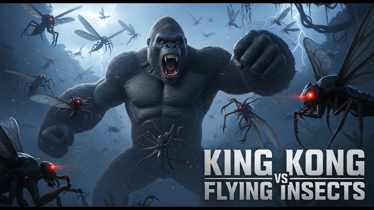 The Ultimate King Kong Battle | King Kong Vs Flying Insects Showdown!