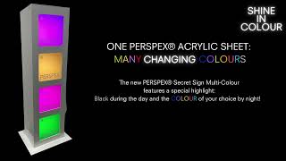 Perspex Secret Sign Multi Colour