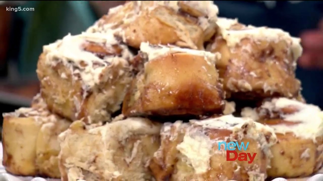 Decadent cinnamon roll bread pudding - New Day Northwest