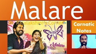 Malare | Premam | Rajesh Murugesan | Carnatic Notes | Veena Tutorial | Swarams | DrRajalakshmi