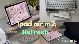 ipad aesthetic makeover 2025 🎲📓| accessories , aesthetic wallpaper , new ipad case  