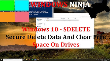 Windows 10 - SDELETE Secure Delete Data And Clear Free Space On Drives
