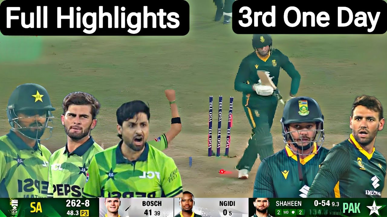 Pakistan Vs South Africa 3rd ODI Match Full Highlights 2025 Pak vs SA ...