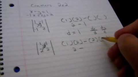 CRAMERS RULE 2x2 solved