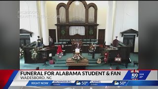 Funeral for Alabama student and fan
