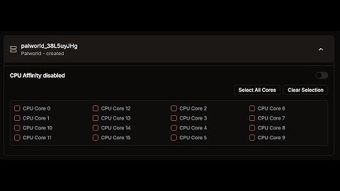 CPU Affinity Feature - HaruHost Game Server Manager