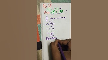 🏓If √2=1.414. Find √3÷√6= ?