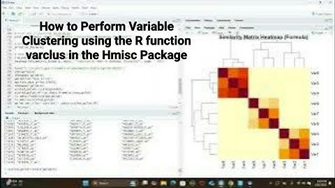 How to Perform Variable Clustering using varclus in the R package Hmisc #r #variableclustering
