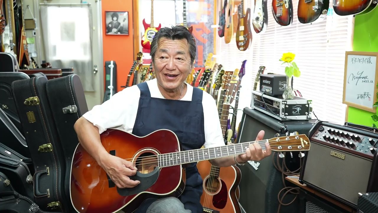 専用❗️程度上々々❗️ ARIA アリアAF-60BK Fタイプ HC付 ‼️ Aria Dreadnought AF-60 BK オール単板 ゴトーペグ! #Aria