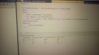 Calculating Percentage Change in Sales Using LAG and SUM in SQL
