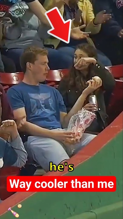 Kid Snags Souvenir For Lady at the Ballgame #baseball - YouTube