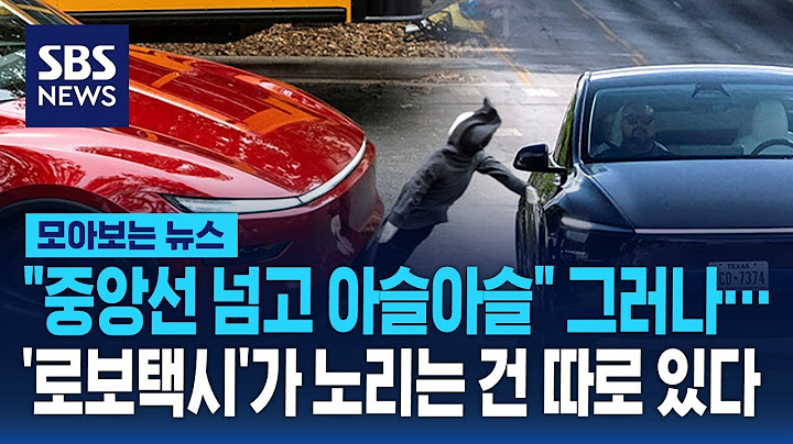 "중앙선 넘고 아슬아슬" 그러나…'로보택시'가 노리는 건 따로 있다 / SBS / 모아보는 뉴스