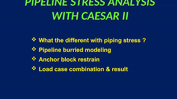 Basic pipelines stress analysis