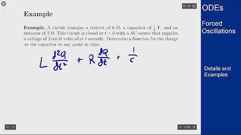 Differential Equations - Forced Oscillations - Example