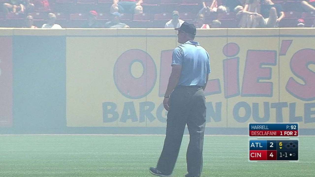 ATL CIN Delay Due To Barnhart s Home run Fireworks YouTube atl-cin-delay-due-to-barnhart-s-home-run-fireworks-youtube