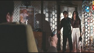 Bruce lee using darts against gunman | The Way of the Dragon