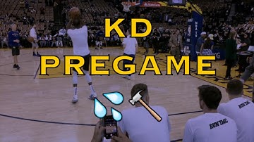 KD (Kevin Durant) 💦🔨 pregame routine, splashes and dunk, before Warriors (25-13) v Houston Rockets