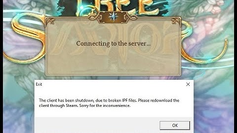 Tree of Savior : Fixing The client has been shutdown, due to broken IPF files.