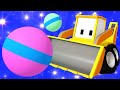 Tiny Trucks - A magic ball - Kids Animation with Street Vehicles Bulldozer, Excavator & Crane