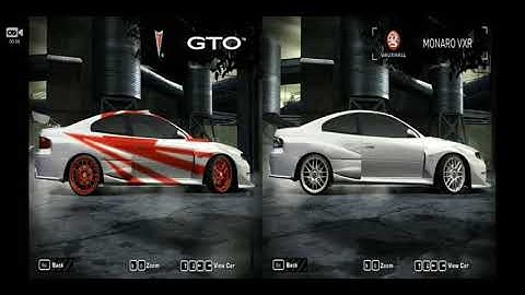 NFS Most wanted: Pontiac GTO VS Vauxhall Monaro VXR