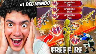 ASI FUE COMO LLEGUE AL TOP GLOBAL DE ARMAS NUMERO 1 EN FREE FIRE !! *modo hacker* | TheDonato