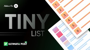 How to Use Tiny List Widget by Ultimate Post Kit in Elementor